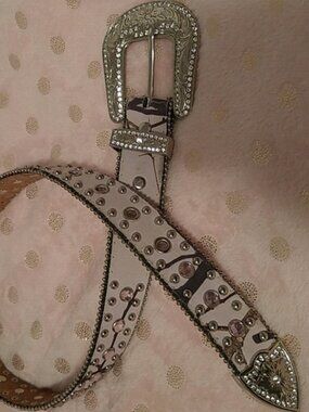 Nocona SZ 22 XS Light Pink Mossy Oak Camo Leather Western Vintage Belt